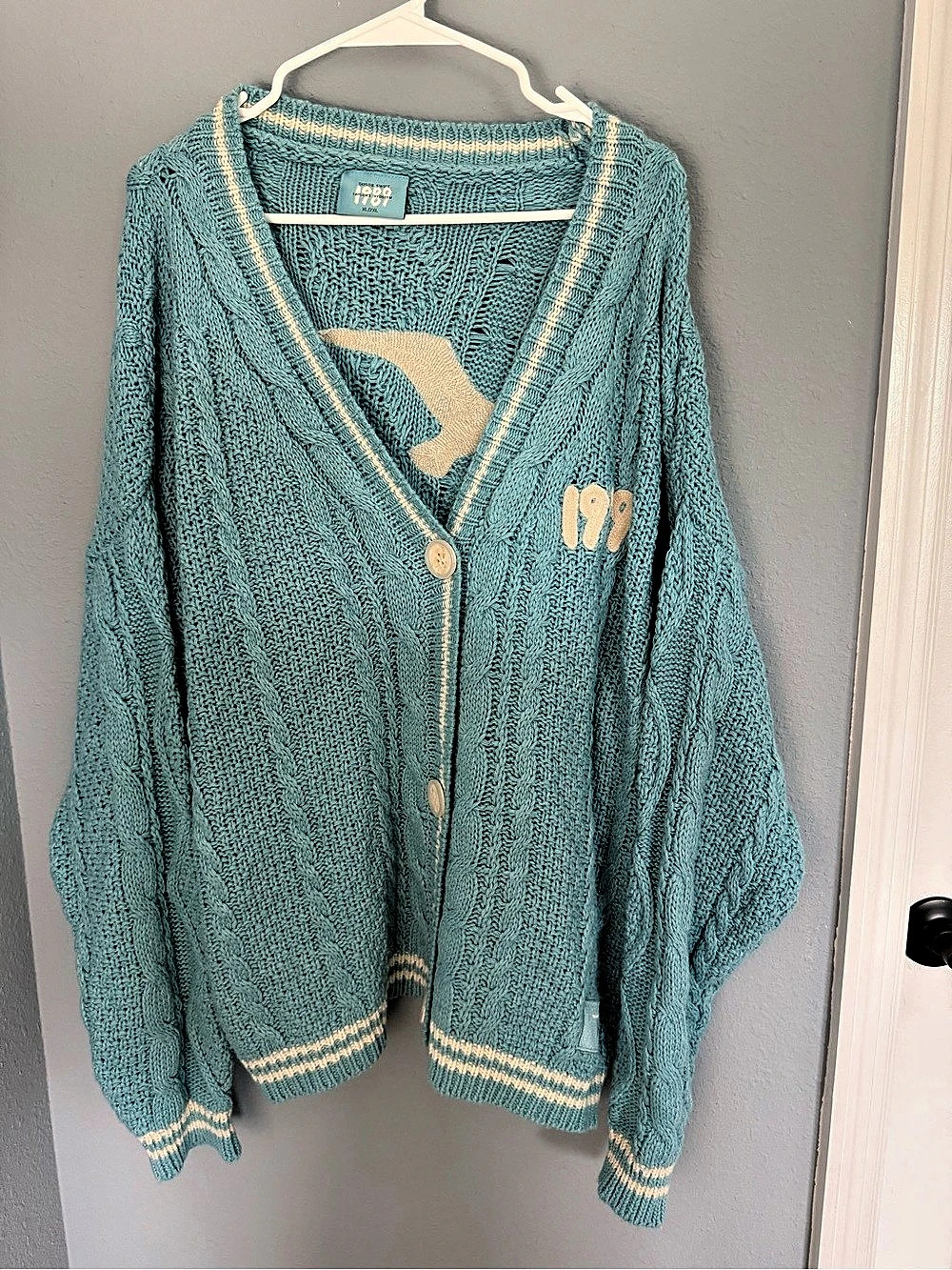 Taylor Swift The Eras Tour Cardigan Blue & Cream XL/2XL
